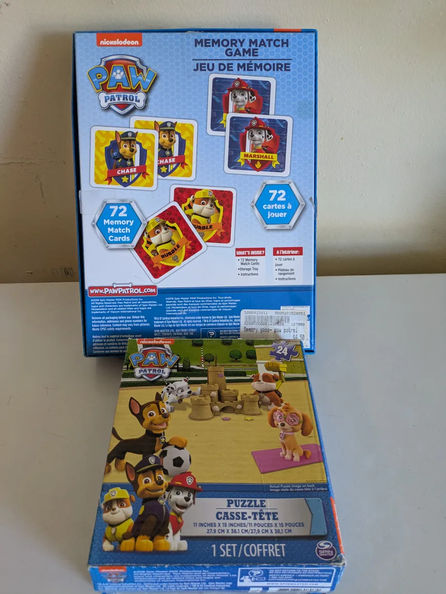 Paw Patrol Memory Match Game & Puzzle Set image indicator(2)