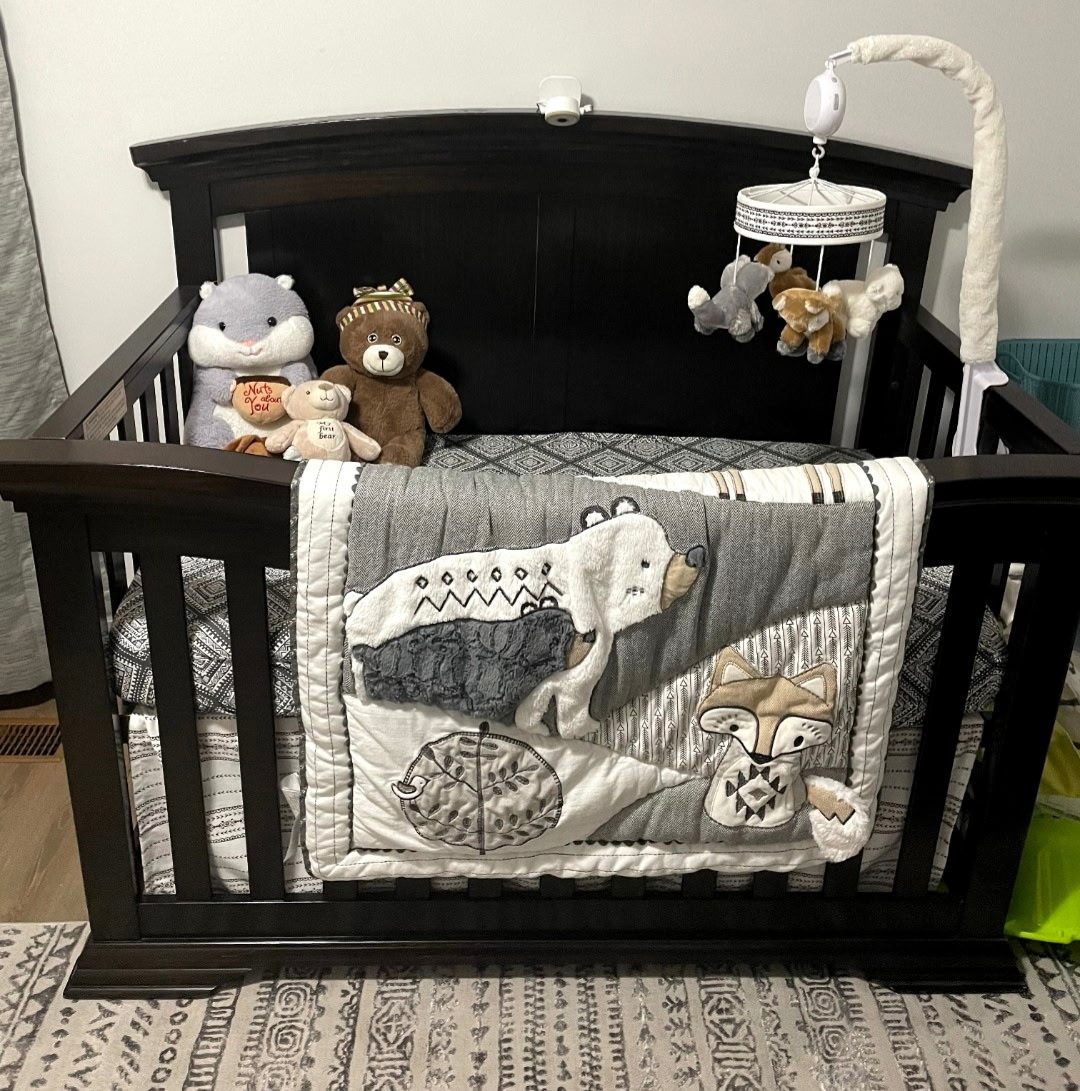 Dark Brown Baby Crib
