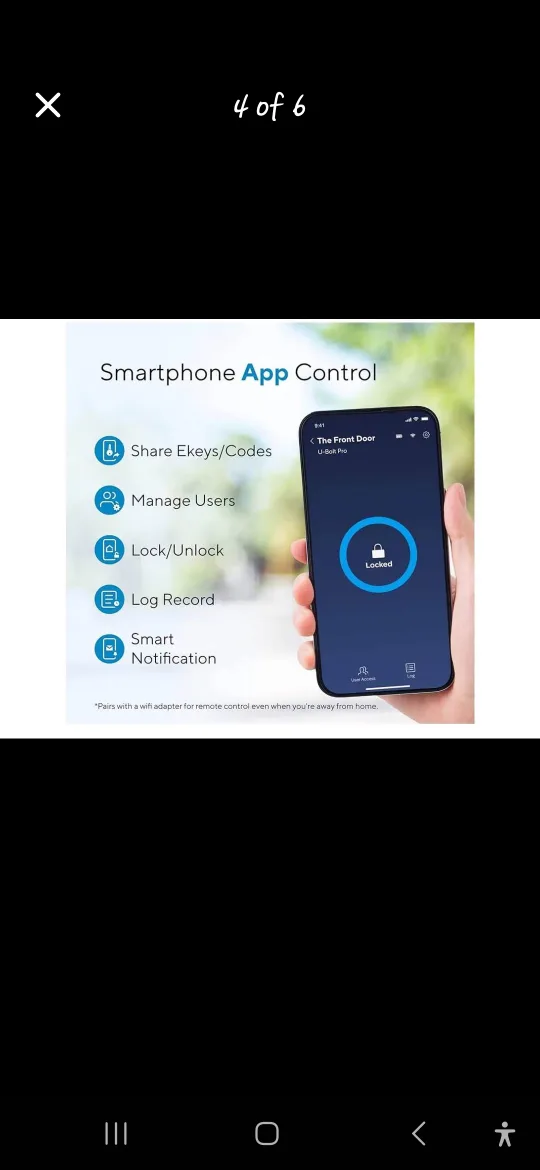 ULTRALOQ Smart Keypad Deadbolt - Black image indicator(3)