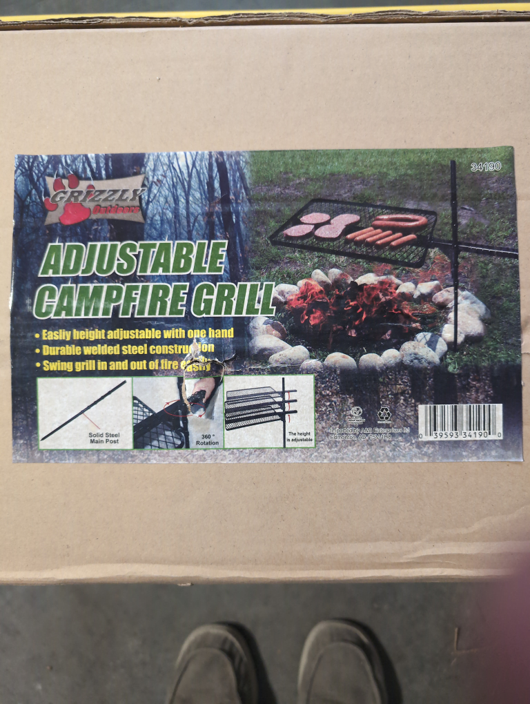 Grizzly Adjustable Campfire Grill