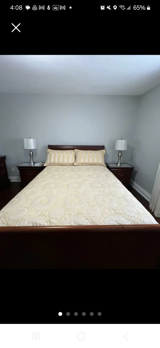 🪟 2x Elegant Beige Damask Valances with Gold Trim 🏈 image indicator(4)