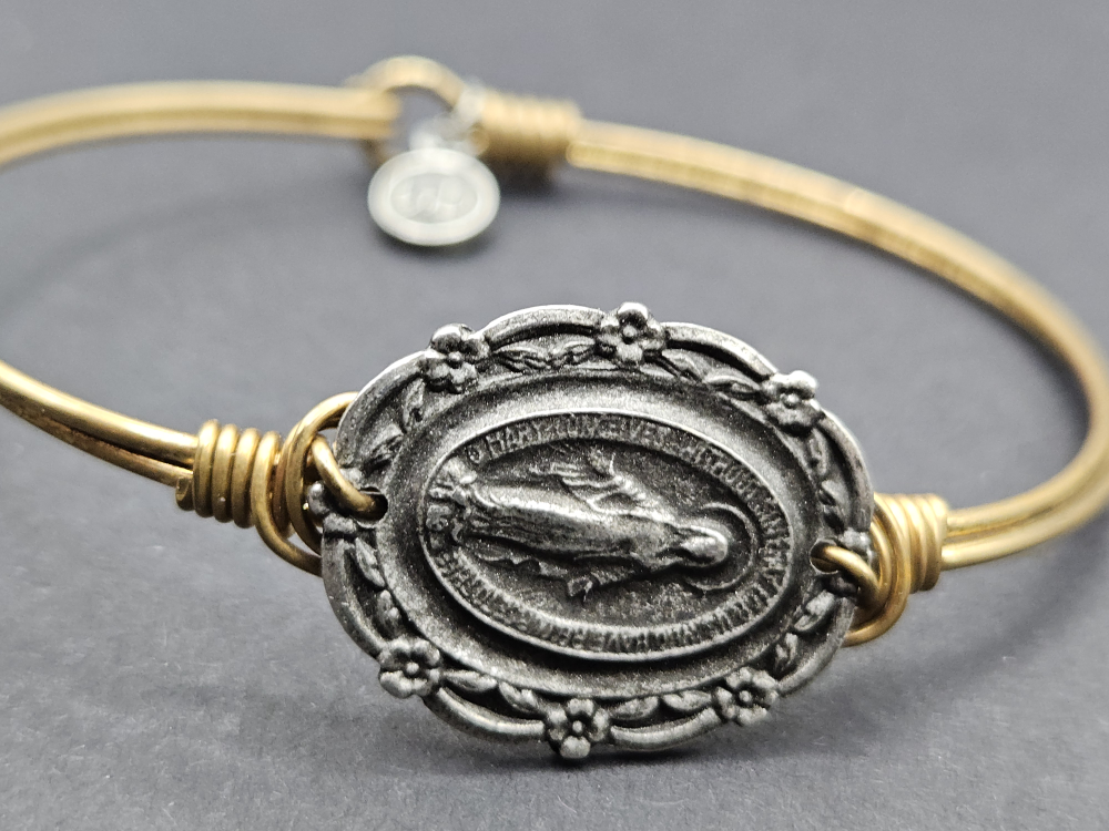Miraculous Medal Wire Wrapped Bracelet