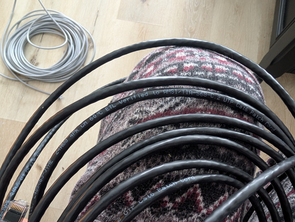 Two Ethernet Cables - Grey & Black Cat-6 - photo 3