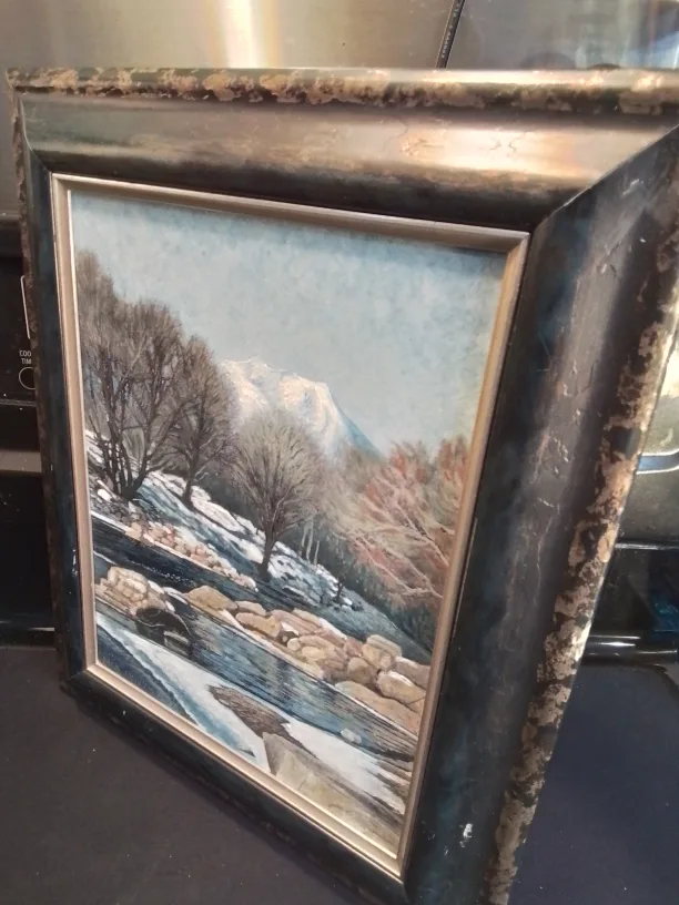 Framed Winter Landscape Painting by Jack Chivvis💚 image indicator(7)