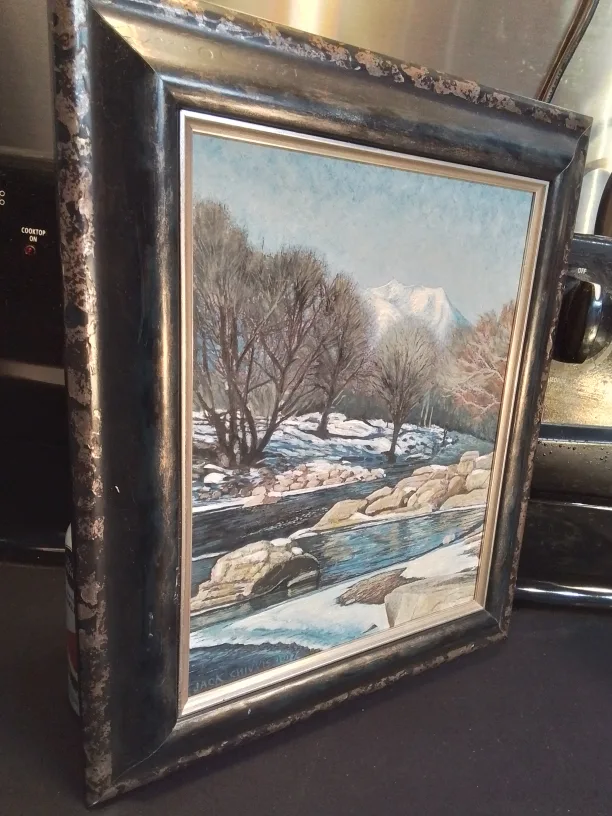 Framed Winter Landscape Painting by Jack Chivvis💚 image indicator(8)