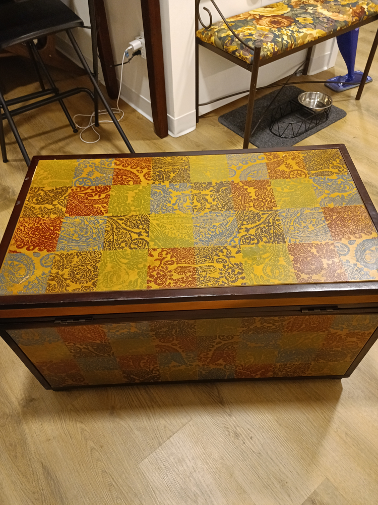 Decorative Storage Trunk with Patchwork Design - photo 3