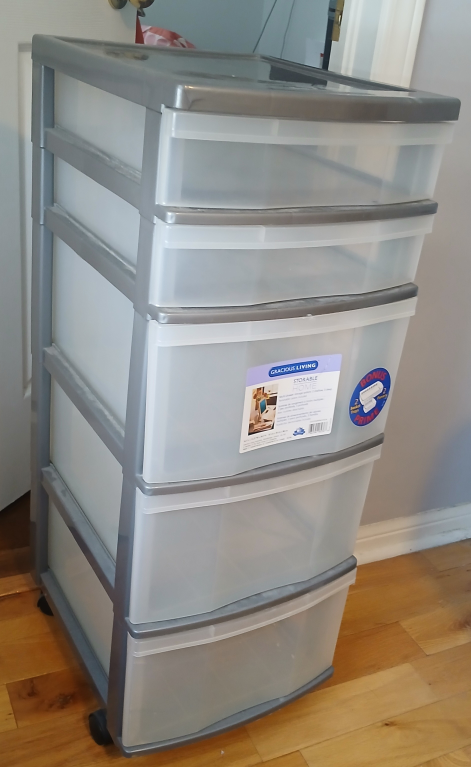 Gracious Living 5-Drawer Rolling Cart