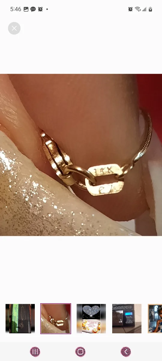 Genuine 10k tri-gold dangle circle necklace image indicator(4)