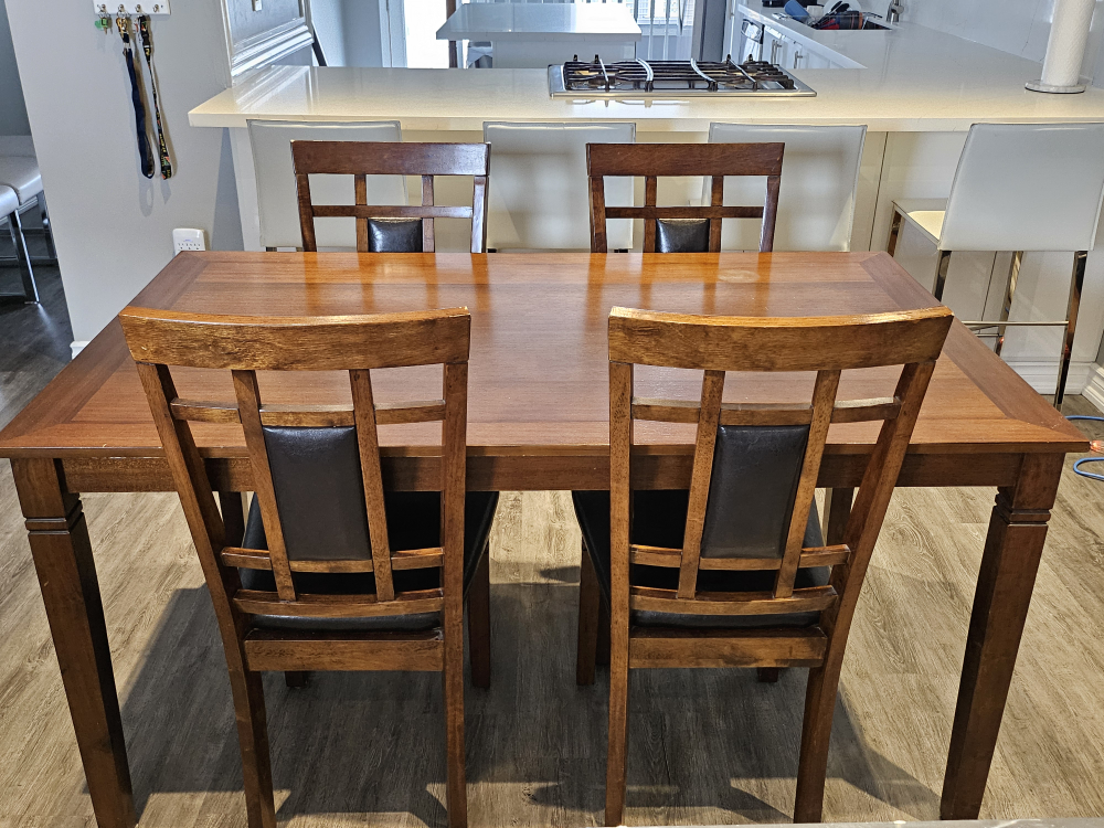 5-Piece Dining Set - Wood Table and Chairs