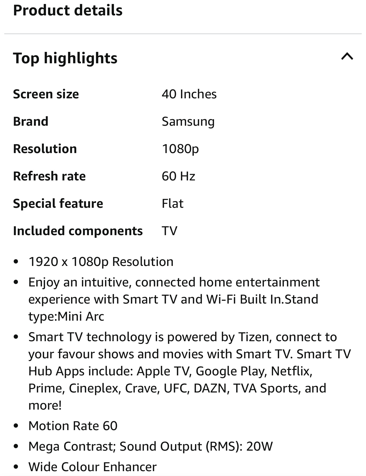 Samsung 40inch smart TV  excellant condition