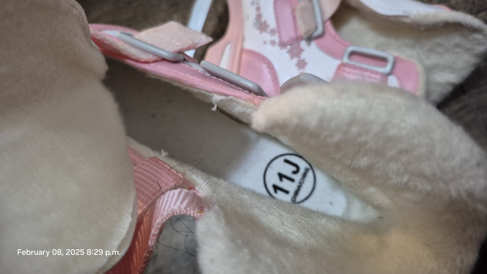 Girls' Size 11J Figure Skates - Pink & White - photo 3