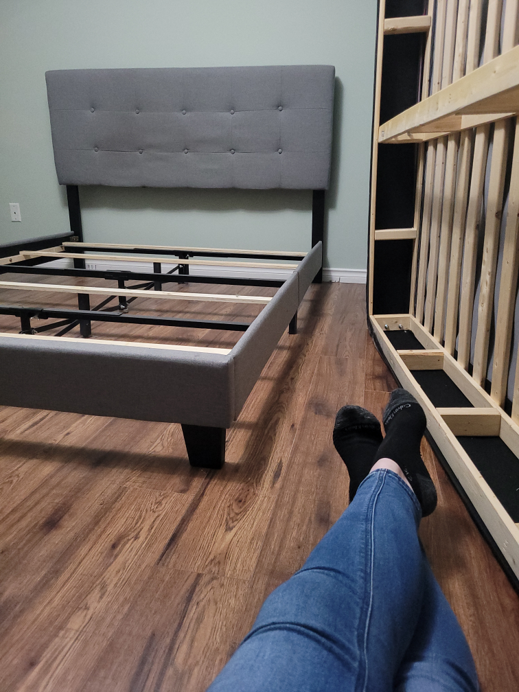 Queen Size Upholstered Bed Frame with Headboard - photo 2