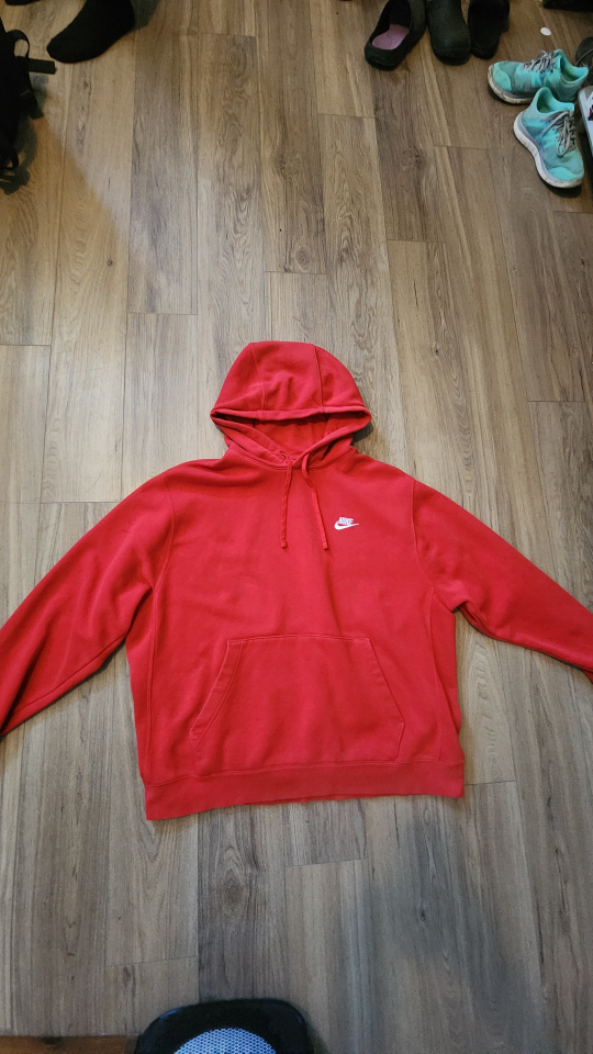 Men's Nike Red Hoodie - Size XL