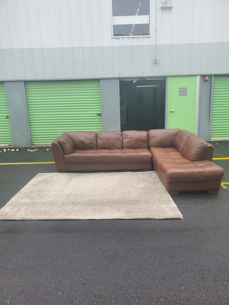 CHATEU D'AX Light Brown Leather Sectional(DELIVERY AVAILABLE) - photo 4