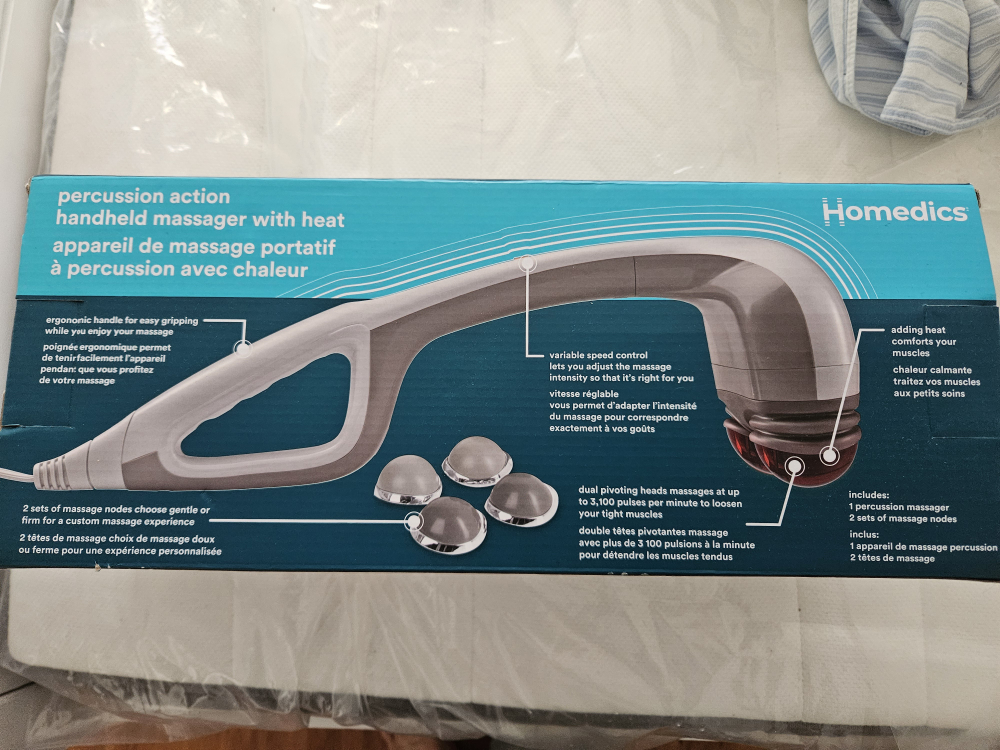 Homedics Percussion Action Handheld Massager with Heat