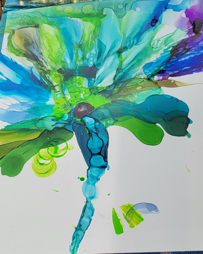 Set of Five Original Alcohol Ink Paintings - photo 2