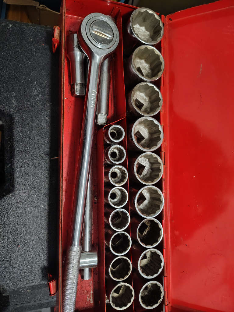Vintage Socket Set with Ratchet