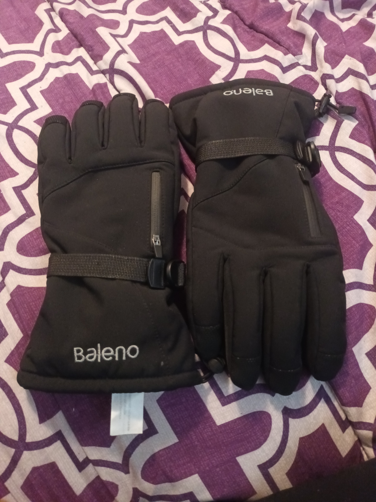 Baleno Mens XL Black Ski Gloves