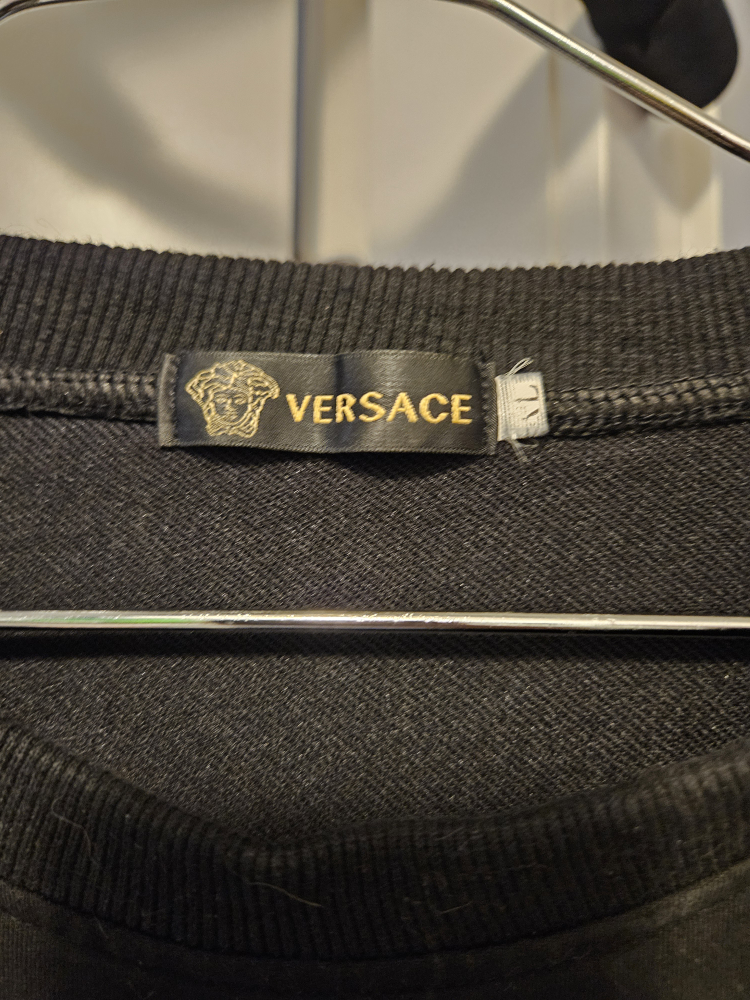 Versace Black Sweatshirt with Gold Rhinestone Detail - photo 4