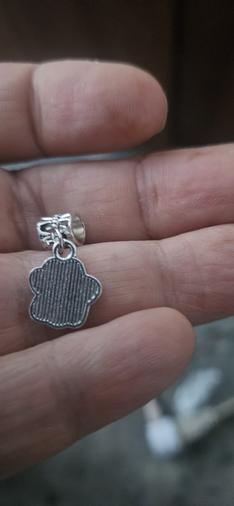 Silver Paw Print Charm / pendant - photo 4