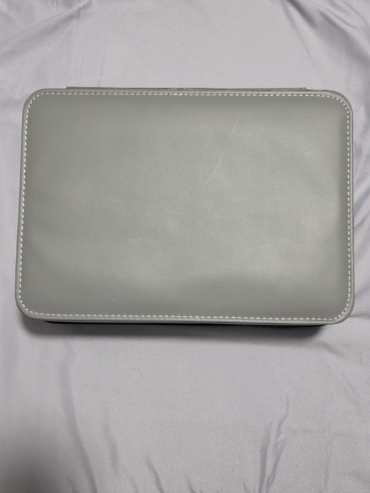 Grey Leather Watch Case - Holds 10 Watches - photo 4