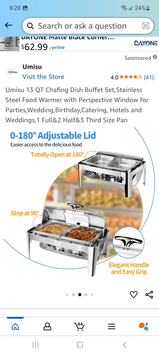 Ummisu 12 QT Chafing Dish Buffet Set - Stainless Steel Foo image indicator(2)