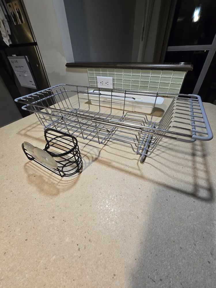 Dish Rack + Extendable cutlery holder + Sink caddy image indicator(2)