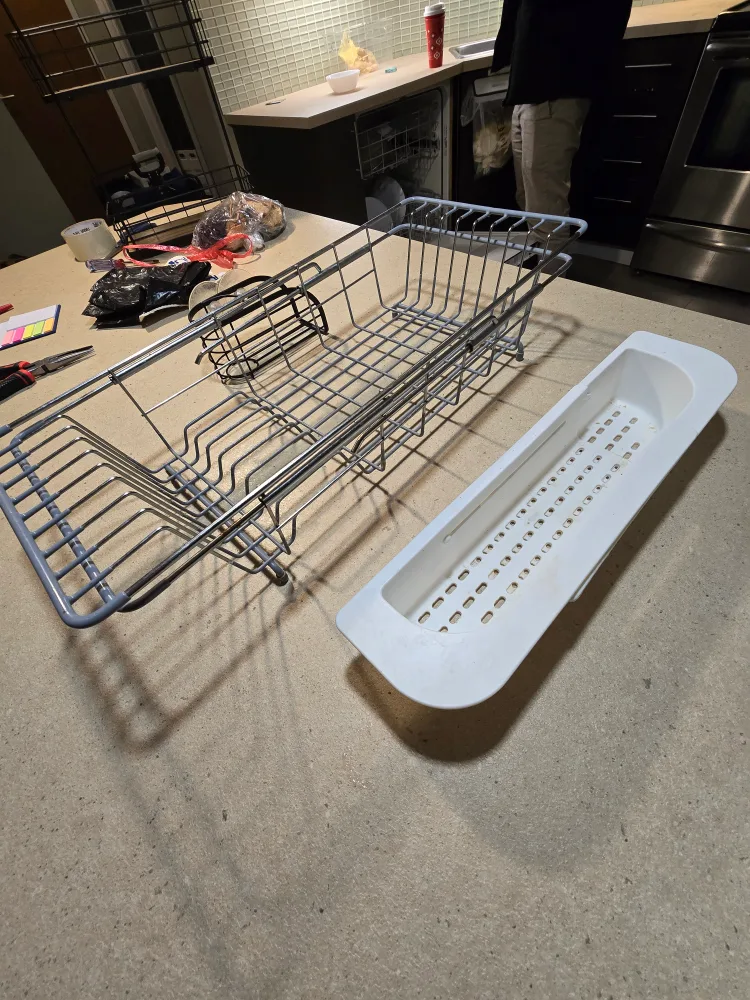 Dish Rack + Extendable cutlery holder + Sink caddy image indicator(3)