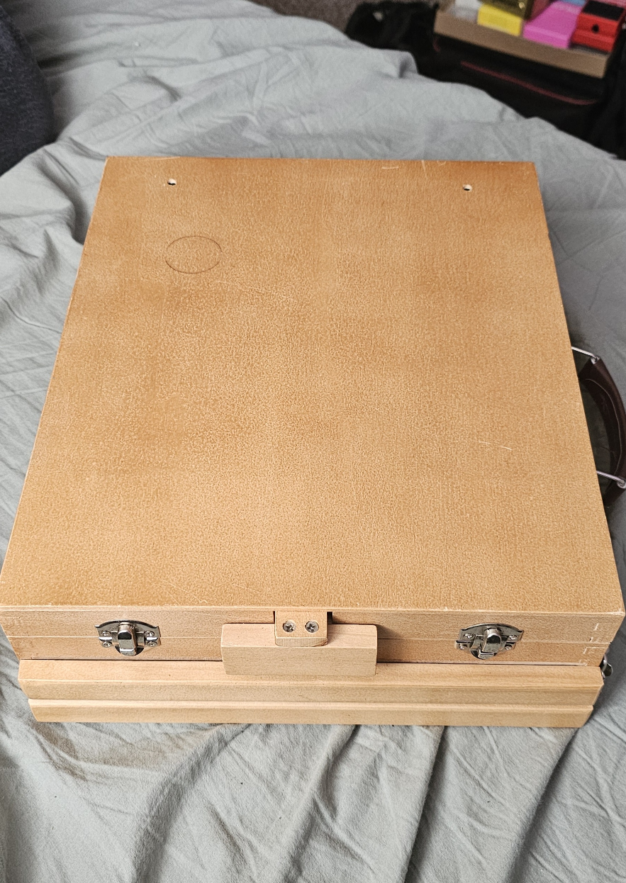 Artist's Wooden Drawing Case with Pencils, Pastels, and More - photo 4