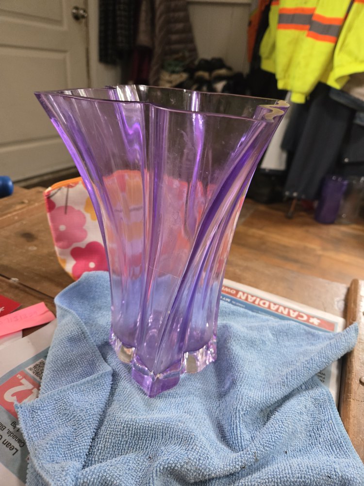 Purple Glass Vase - photo 2