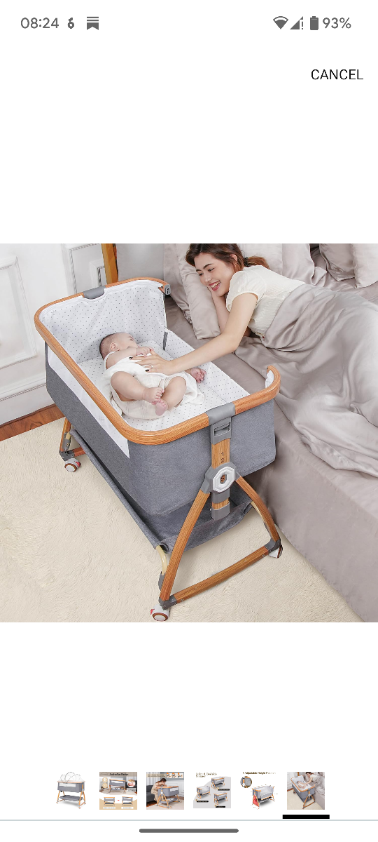 3-in-1 Baby Bedside Sleeper with Adjustable Height