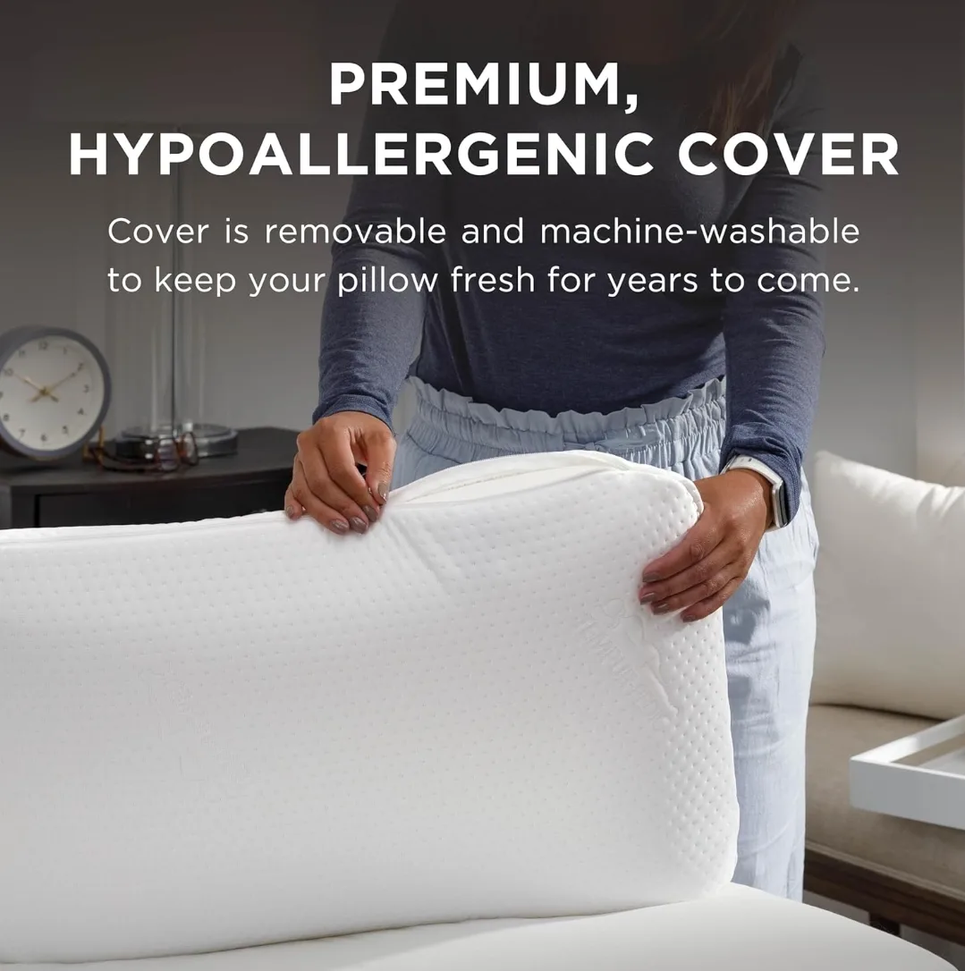 Tempur-Pedic Symphony Memory Foam Pillow, Soft, Standard, White image indicator(7)