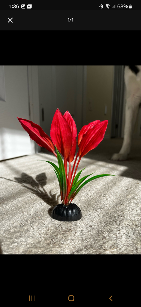 Red Artificial Aquarium Plant