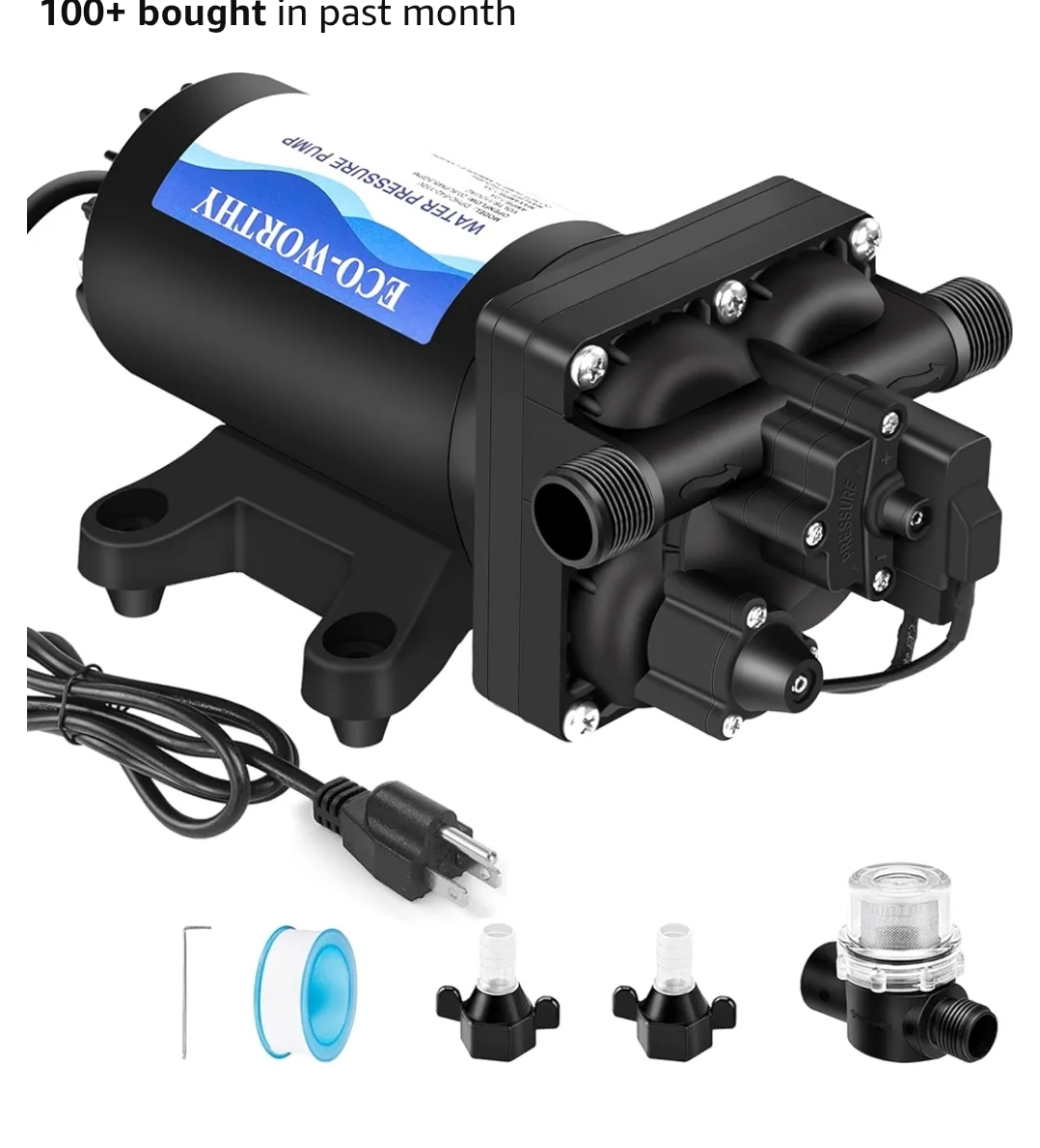 ECO-WORTHY Water Pressure Pump - RV, Food Truck, Garden Use