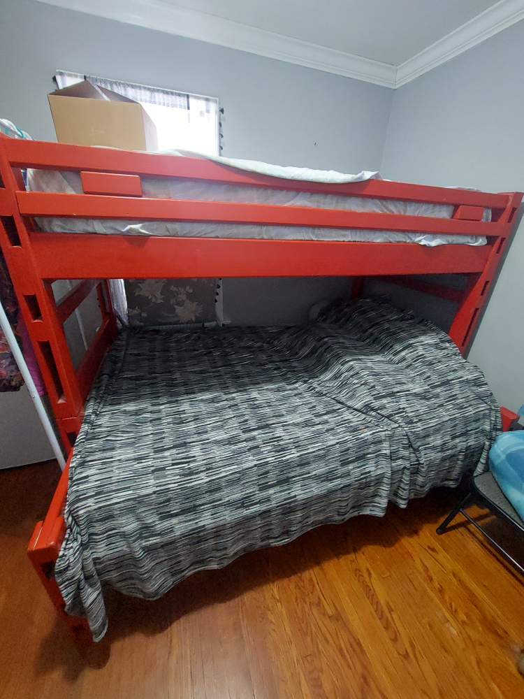 Red Twin over Full Bunk Bed