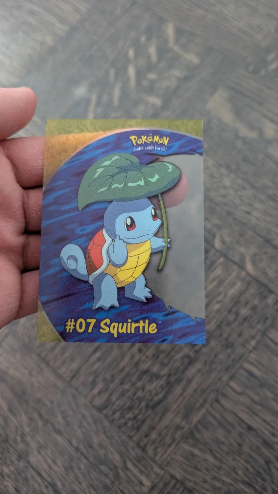 Squirtle #07 PC4 Clear TOPPS 1999 TV Animation image indicator(2)