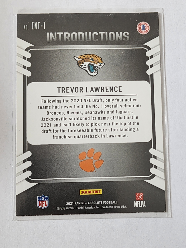 2021 Panini Absolute Football  Lawrence Rookie Card #INT-1 🏈 - photo 2