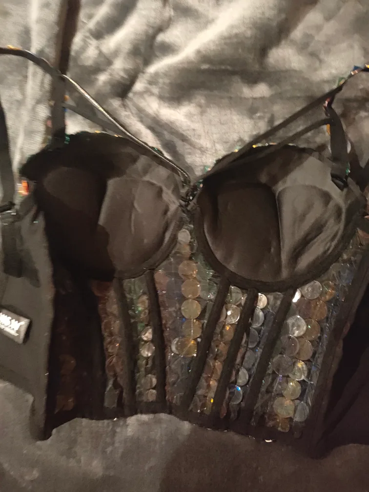 Rhinestone embellished corset top image indicator(8)