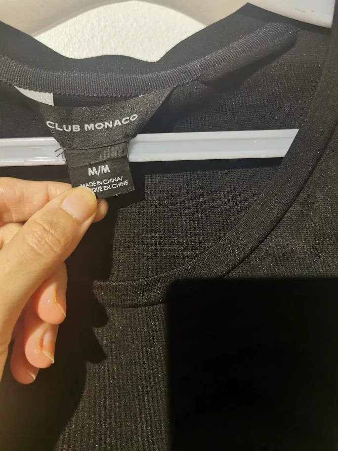 Club Monaco Black Asymmetrical Midi Dress - Size M/M image indicator(3)