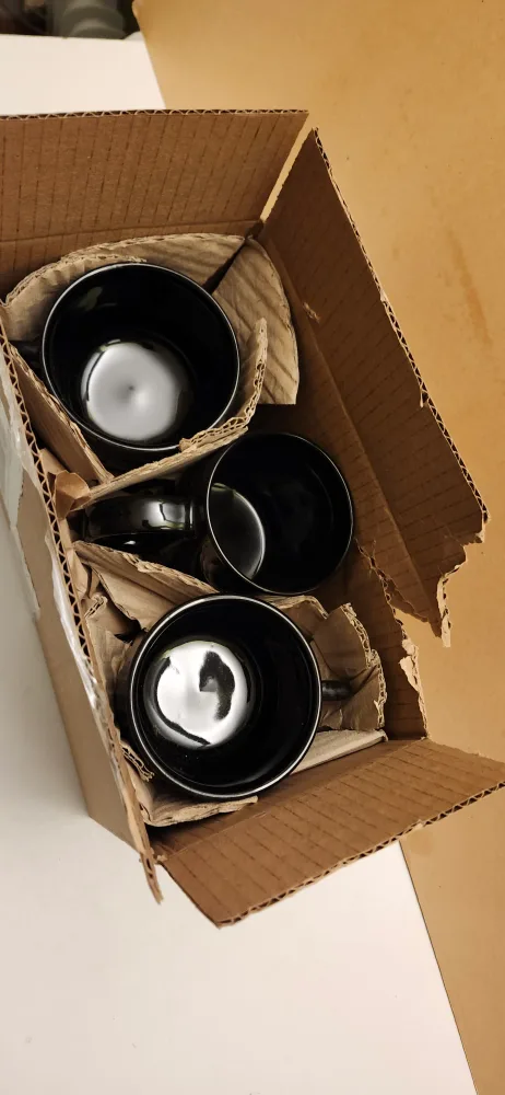 Set of 5 Black  Mugs never used image indicator(6)