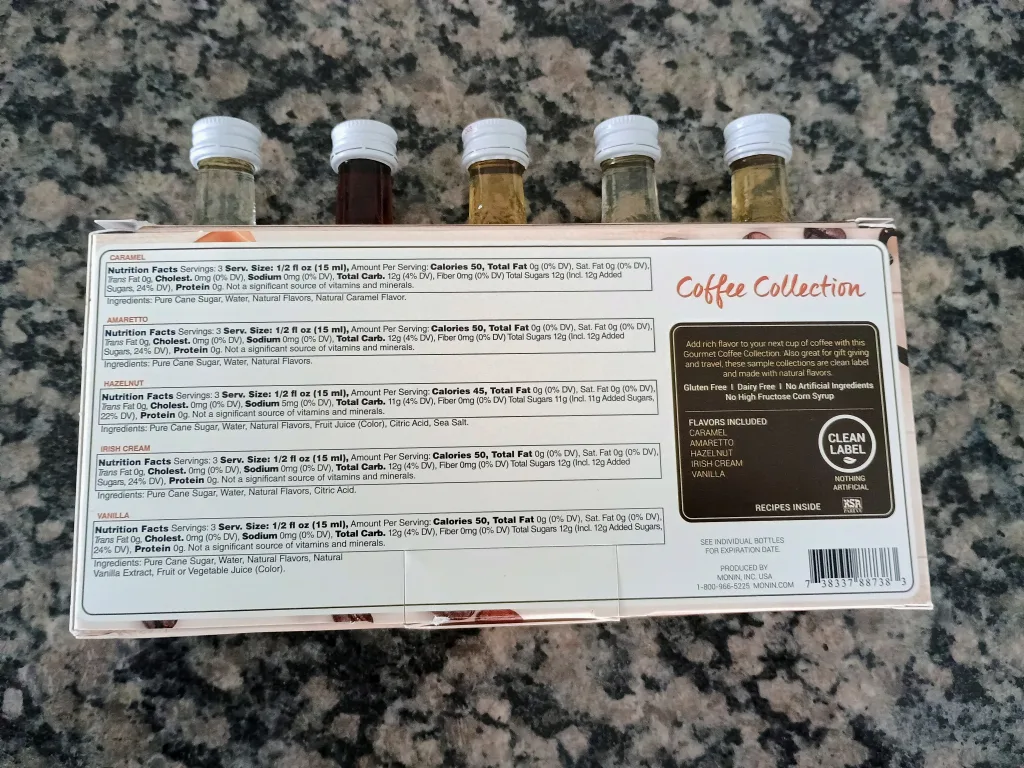 Monin Coffee Collection Gourmet Flavorings Sampler image indicator(2)