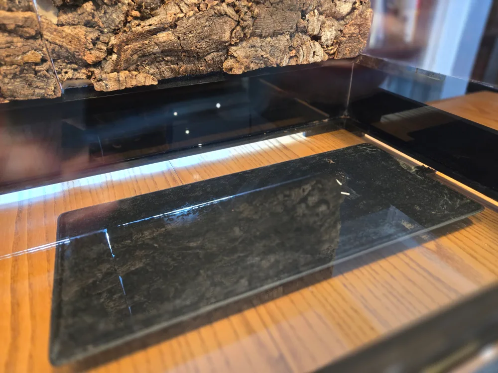 40 Gallon Reptile Tank w/ Heating Mat and 3D Cork Background image indicator(4)