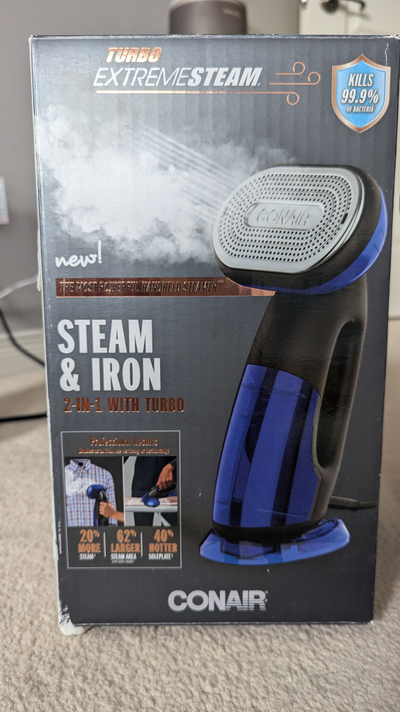 Conair Turbo ExtremeSteam 2-in-1 handheld garment steamer - photo 3