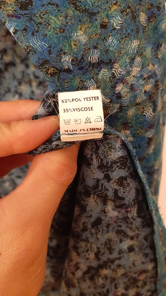 Women's Teal Floral Button-Down Blouse - Size 9 image indicator(4)
