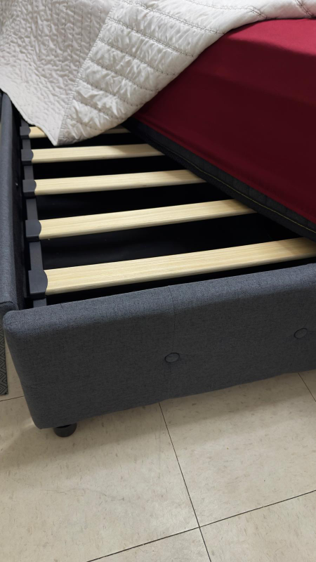 Full Size Upholstered Storage Bed Frame