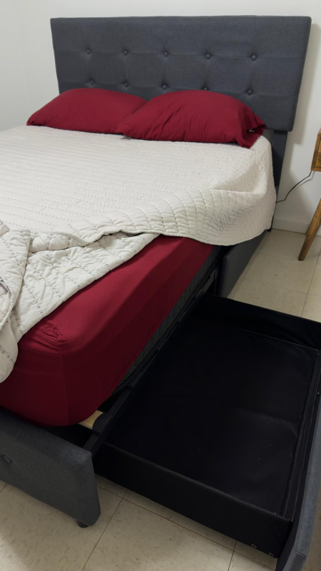 Full Size Upholstered Storage Bed Frame - photo 3