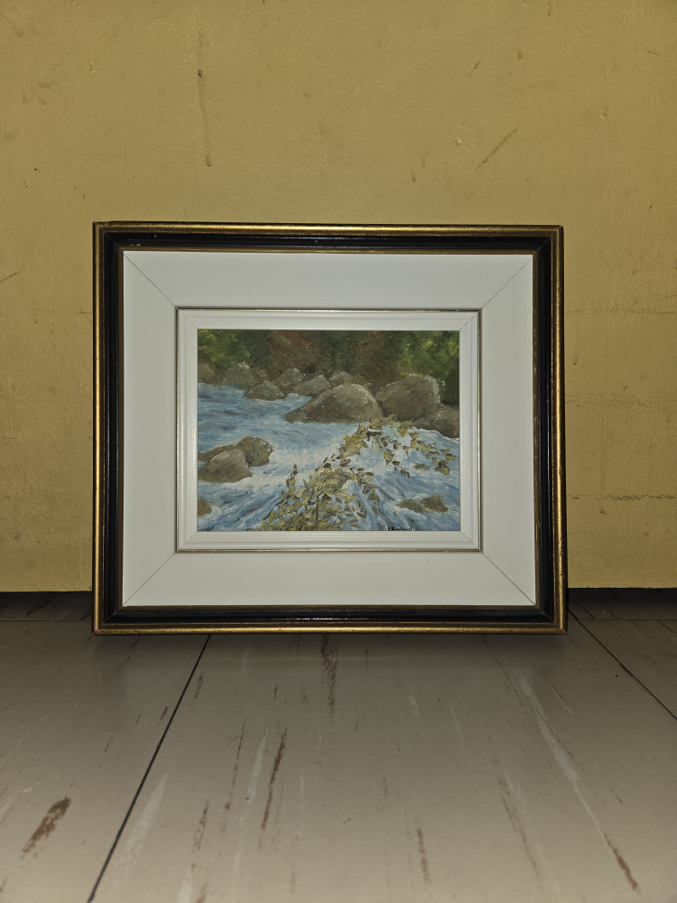 Framed Landscape Painting - River Scene