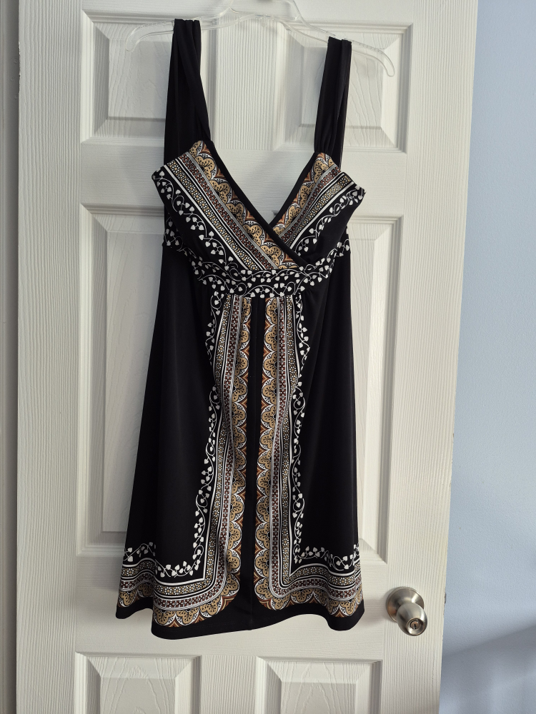 le chateau Black and Beige Halter Dress Size XL