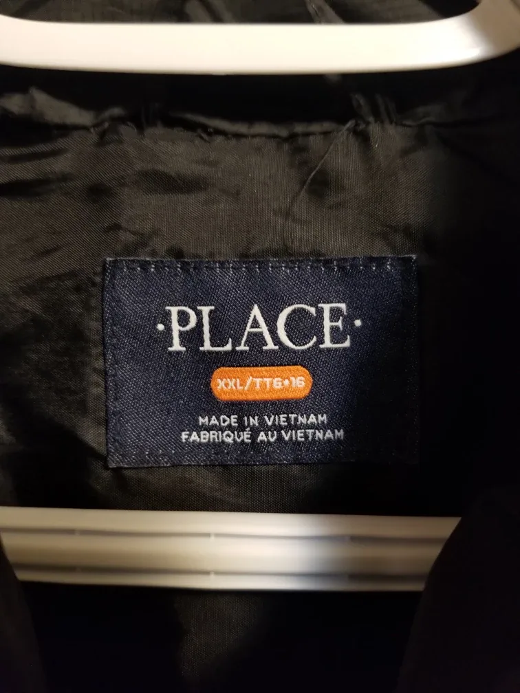 Light Black Puffer Jacket Kids Size 16 🧡 image indicator(2)