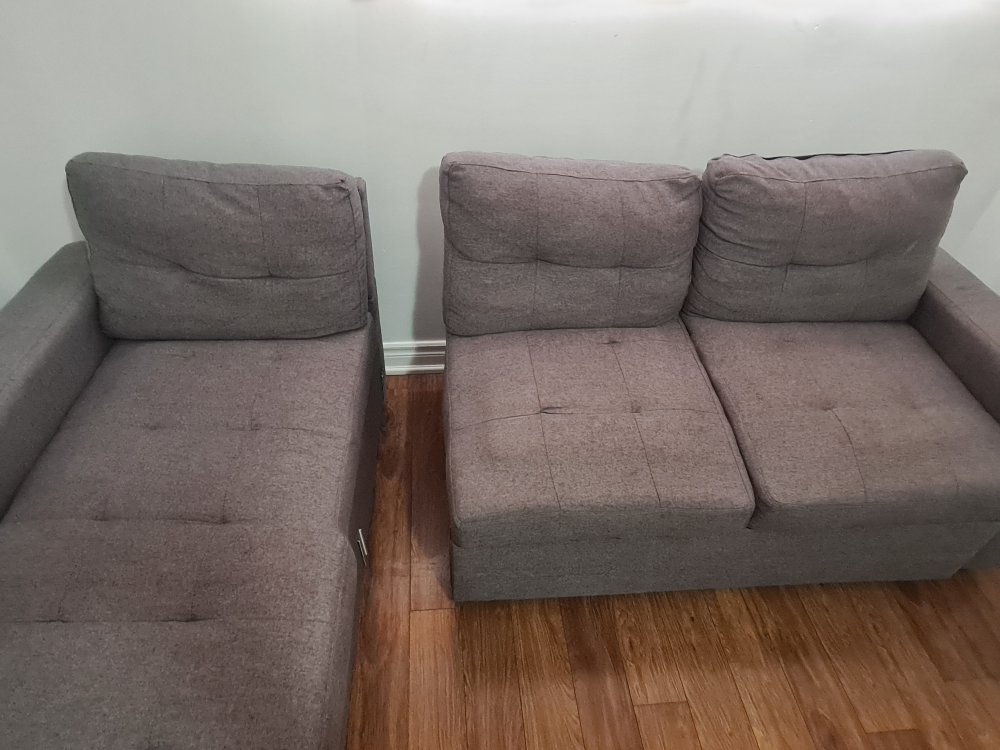 Grey Sectional Sofa with Storage Ottoman - photo 4